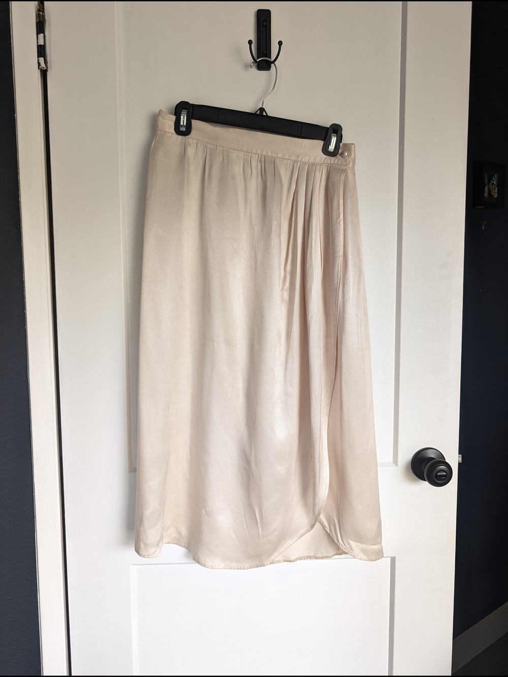 Diane von Furstenberg Vintage Wrap Skirt Satin Midi Light Ponk